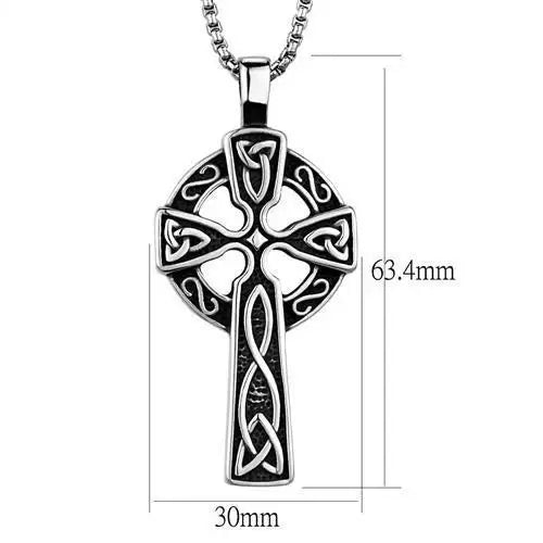 TK1994 - High polished (no plating) Stainless Steel Necklace with No Stone - Alamode - Flyclothing LLC