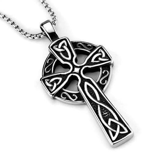TK1994 - High polished (no plating) Stainless Steel Necklace with No Stone - Alamode - Flyclothing LLC