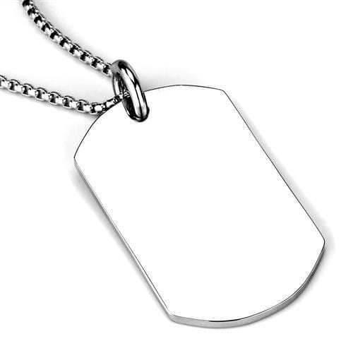 TK1995 - High polished (no plating) Stainless Steel Necklace with No Stone - Alamode - Flyclothing LLC