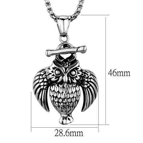 TK1996 - High polished (no plating) Stainless Steel Necklace with No Stone - Alamode - Flyclothing LLC