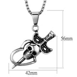 TK1997 - High polished (no plating) Stainless Steel Necklace with No Stone - Alamode