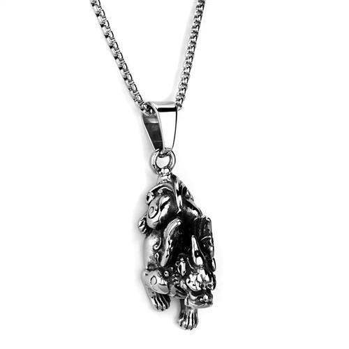 TK1998 - High polished (no plating) Stainless Steel Necklace with No Stone - Alamode - Flyclothing LLC