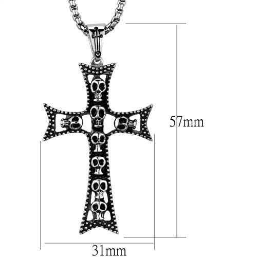 TK1999 - High polished (no plating) Stainless Steel Necklace with No Stone - Alamode - Flyclothing LLC
