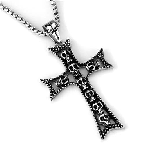 TK1999 - High polished (no plating) Stainless Steel Necklace with No Stone - Alamode - Flyclothing LLC