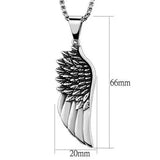 TK2002 - High polished (no plating) Stainless Steel Necklace with No Stone - Alamode - Flyclothing LLC
