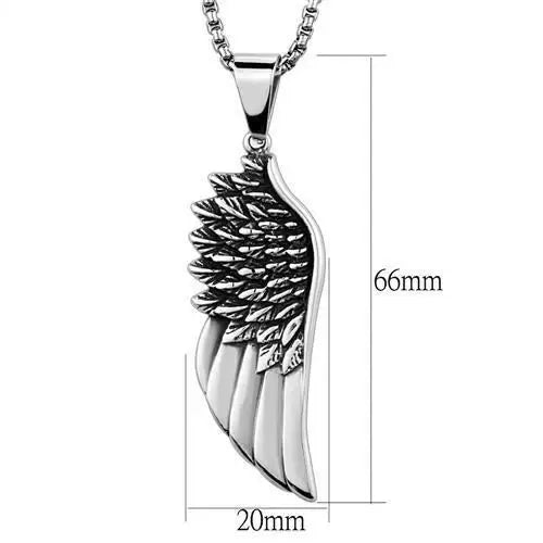 TK2002 - High polished (no plating) Stainless Steel Necklace with No Stone - Alamode - Flyclothing LLC