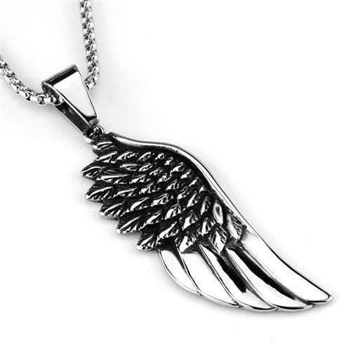 TK2002 - High polished (no plating) Stainless Steel Necklace with No Stone - Alamode - Flyclothing LLC