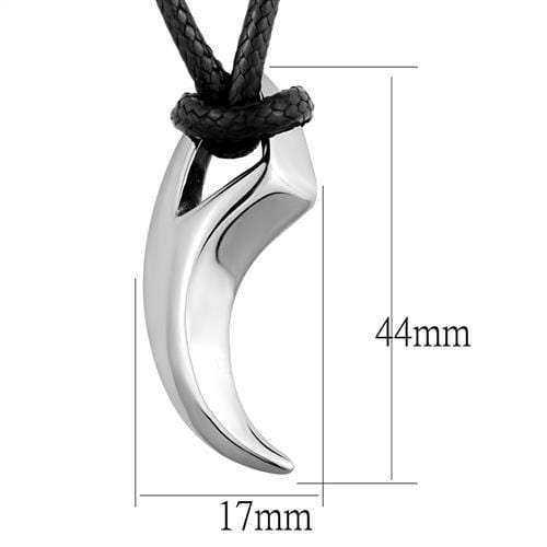 TK2004 - High polished (no plating) Stainless Steel Necklace with No Stone - Alamode - Flyclothing LLC