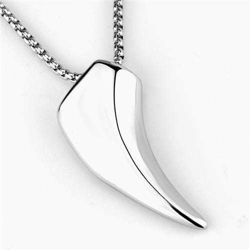 TK2006 - High polished (no plating) Stainless Steel Necklace with No Stone - Alamode - Flyclothing LLC