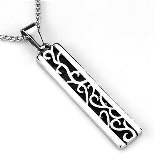 TK2007 - High polished (no plating) Stainless Steel Necklace with No Stone - Alamode - Flyclothing LLC