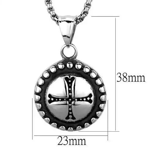 TK2009 - High polished (no plating) Stainless Steel Necklace with No Stone - Alamode - Flyclothing LLC