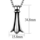 TK2010 - High polished (no plating) Stainless Steel Necklace with No Stone - Alamode - Flyclothing LLC