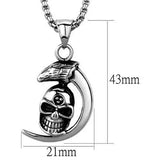 TK2012 - High polished (no plating) Stainless Steel Necklace with No Stone - Alamode