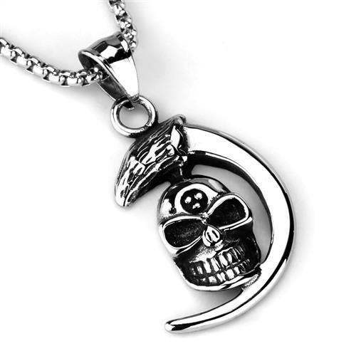 TK2012 - High polished (no plating) Stainless Steel Necklace with No Stone - Alamode - Flyclothing LLC