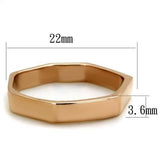 TK2030 - IP Rose Gold(Ion Plating) Stainless Steel Ring with Top Grade Crystal  in Clear - Alamode