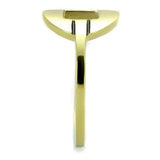 TK2033 - IP Gold(Ion Plating) Stainless Steel Ring with No Stone - Alamode - Flyclothing LLC