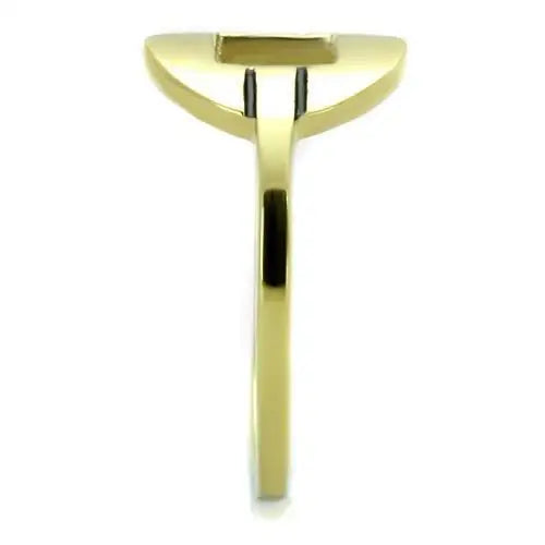 TK2033 - IP Gold(Ion Plating) Stainless Steel Ring with No Stone - Alamode - Flyclothing LLC