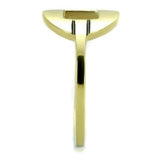 TK2033 - IP Gold(Ion Plating) Stainless Steel Ring with No Stone - Alamode