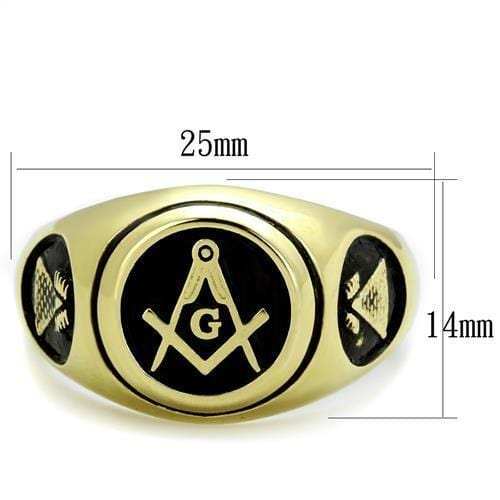 TK2050 - IP Gold(Ion Plating) Stainless Steel Ring with No Stone - Alamode - Flyclothing LLC