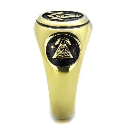 TK2050 - IP Gold(Ion Plating) Stainless Steel Ring with No Stone - Alamode - Flyclothing LLC