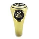 TK2050 - IP Gold(Ion Plating) Stainless Steel Ring with No Stone - Alamode