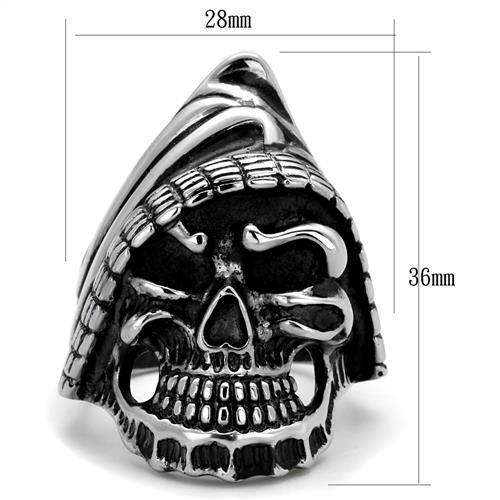 TK2056 - High polished (no plating) Stainless Steel Ring with No Stone - Alamode - Flyclothing LLC
