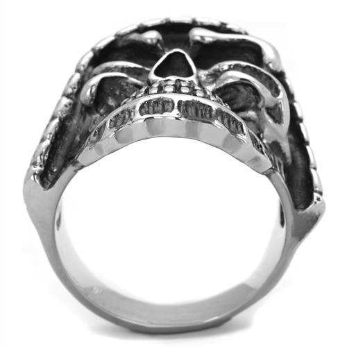 TK2056 - High polished (no plating) Stainless Steel Ring with No Stone - Alamode - Flyclothing LLC