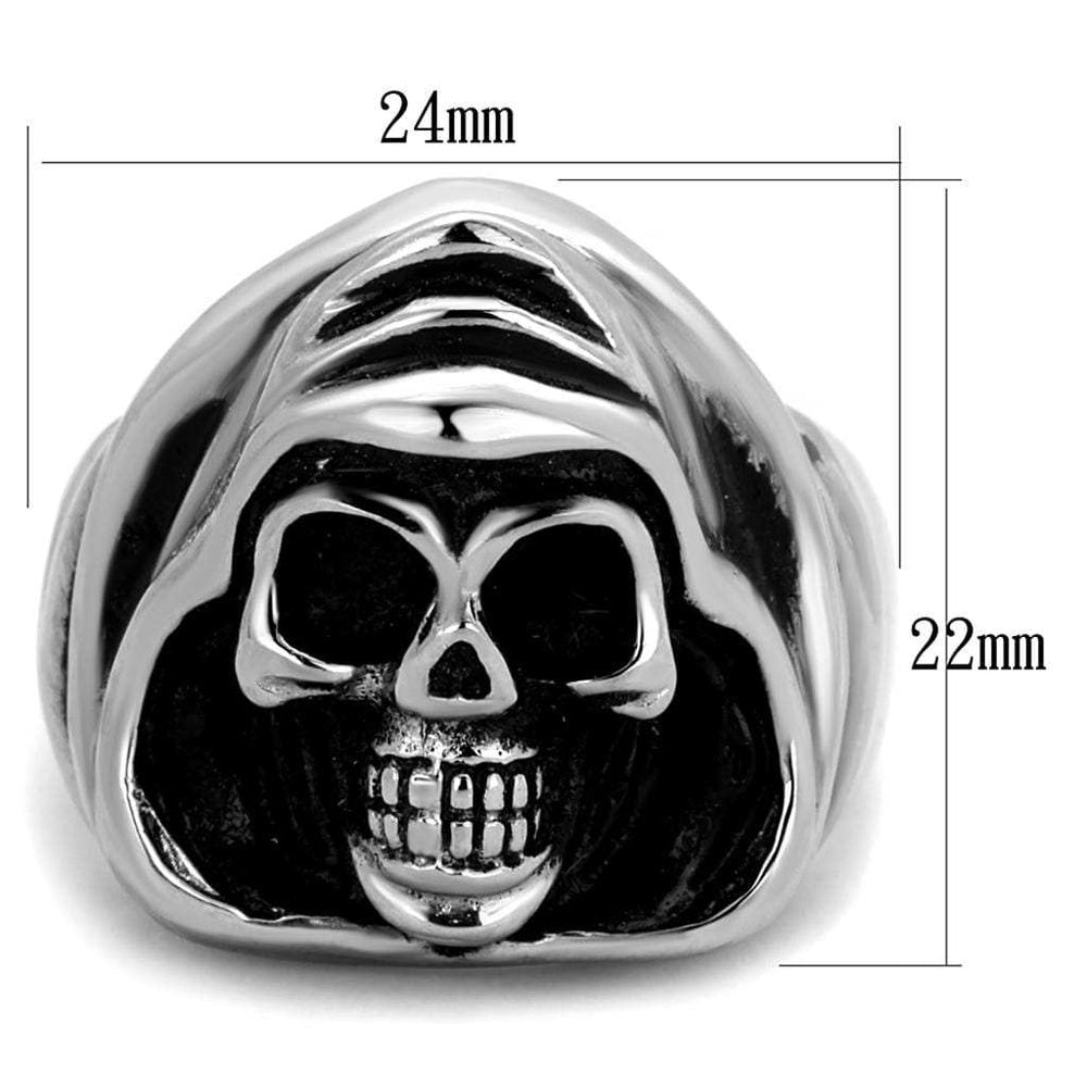 TK2063 - High polished (no plating) Stainless Steel Ring with No Stone - Alamode - Flyclothing LLC