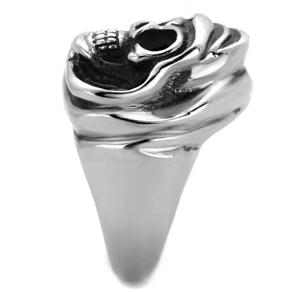 TK2063 - High polished (no plating) Stainless Steel Ring with No Stone - Alamode - Flyclothing LLC
