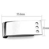 TK2072 - High polished (no plating) Stainless Steel Money clip with No Stone - Alamode - Flyclothing LLC