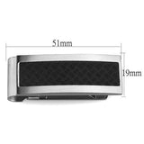 TK2076 - High polished (no plating) Stainless Steel Money clip with No Stone - Alamode