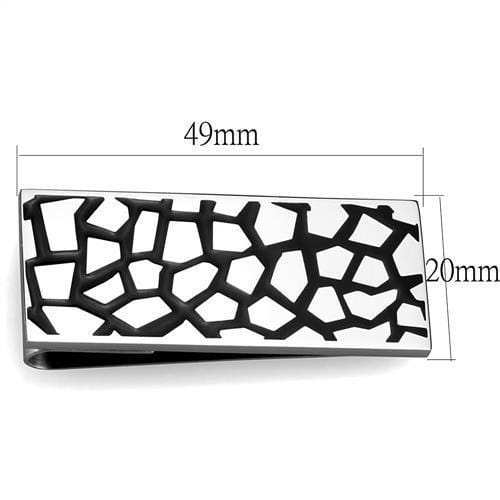 TK2091 - High polished (no plating) Stainless Steel Money clip with No Stone - Alamode - Flyclothing LLC