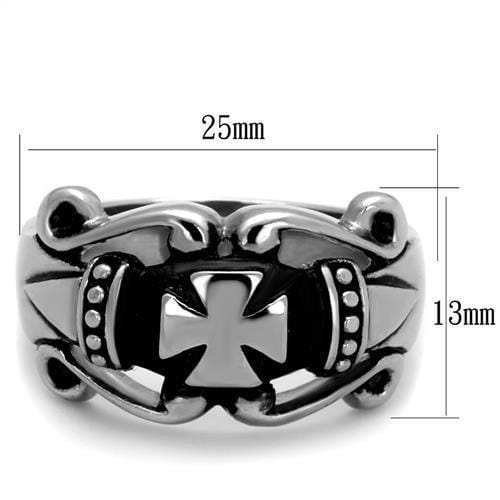 TK2141 - High polished (no plating) Stainless Steel Ring with No Stone - Alamode - Flyclothing LLC