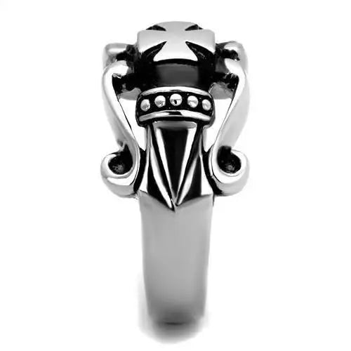 TK2141 - High polished (no plating) Stainless Steel Ring with No Stone - Alamode - Flyclothing LLC