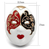 TK2142 - IP Rose Gold(Ion Plating) Stainless Steel Ring with Epoxy in Multi Color - Alamode - Flyclothing LLC