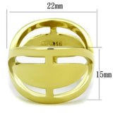 TK2157 - IP Gold(Ion Plating) Stainless Steel Ring with No Stone - Alamode - Flyclothing LLC