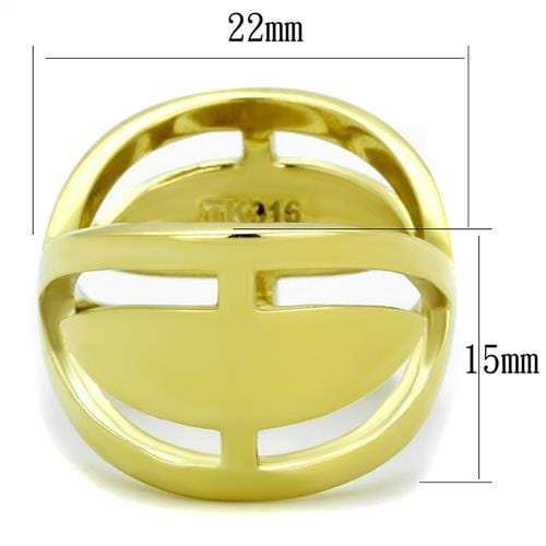 TK2157 - IP Gold(Ion Plating) Stainless Steel Ring with No Stone - Alamode - Flyclothing LLC