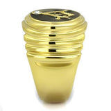 TK2224 - IP Gold(Ion Plating) Stainless Steel Ring with Top Grade Crystal  in Clear - Alamode