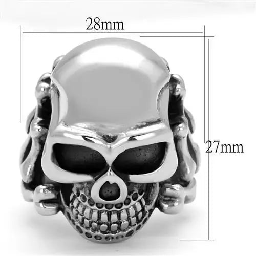 TK2246 - High polished (no plating) Stainless Steel Ring with No Stone - Alamode - Flyclothing LLC