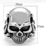 TK2246 - High polished (no plating) Stainless Steel Ring with No Stone - Alamode - Flyclothing LLC