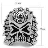 TK2247 - High polished (no plating) Stainless Steel Ring with No Stone - Alamode - Flyclothing LLC
