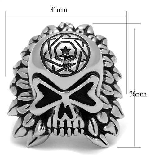 TK2247 - High polished (no plating) Stainless Steel Ring with No Stone - Alamode - Flyclothing LLC