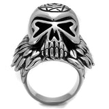 TK2247 - High polished (no plating) Stainless Steel Ring with No Stone - Alamode