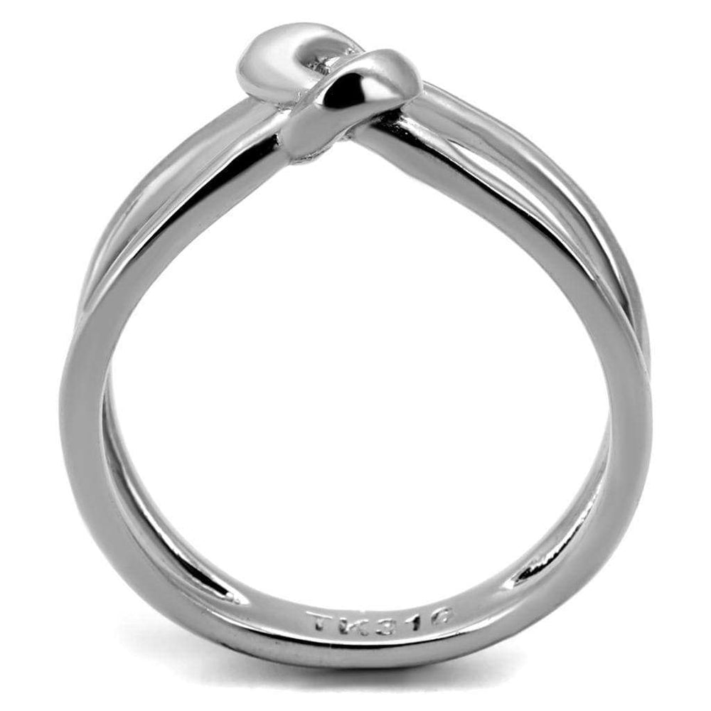 TK2262 - High polished (no plating) Stainless Steel Ring with No Stone - Alamode - Flyclothing LLC