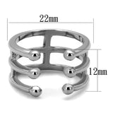 TK2267 - High polished (no plating) Stainless Steel Ring with No Stone - Alamode