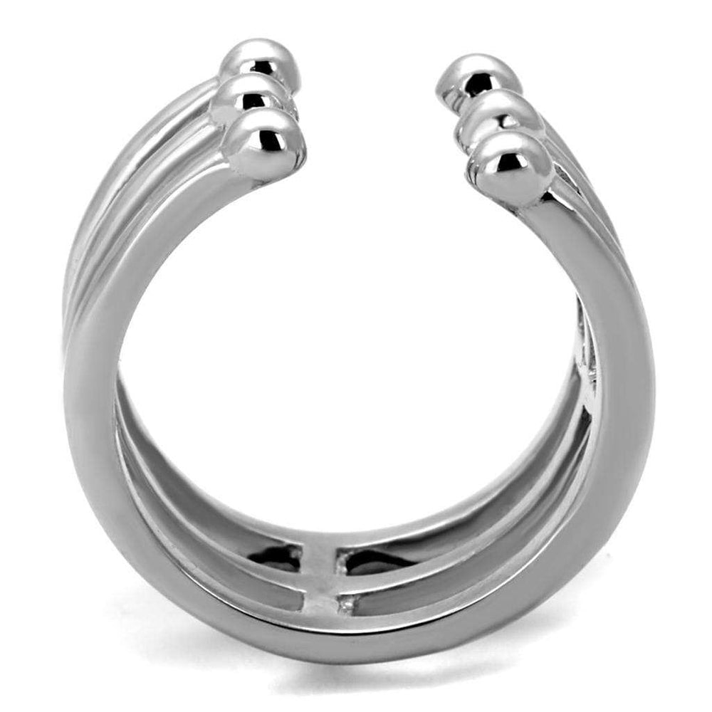 TK2267 - High polished (no plating) Stainless Steel Ring with No Stone - Alamode - Flyclothing LLC