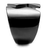 TK2268 - IP Light Black  (IP Gun) Stainless Steel Ring with No Stone - Alamode