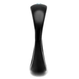 TK2274 - IP Black(Ion Plating) Stainless Steel Ring with Top Grade Crystal in Light Sapphire - Alamode - Flyclothing LLC
