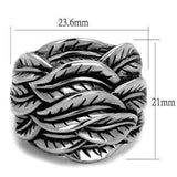 TK2336 - High polished (no plating) Stainless Steel Ring with Epoxy in Jet - Alamode - Flyclothing LLC