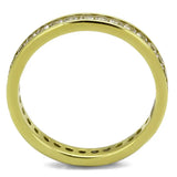 TK2343G - IP Gold(Ion Plating) Stainless Steel Ring with AAA Grade CZ in Clear - Alamode - Flyclothing LLC